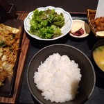 焼きとり・釜飯 いろはかるた - 鉄板焼きそば＆唐揚げ定食