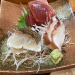 なかむら - インドマグロ、鯛の炙り、タコ