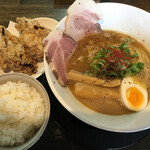 フカクサ製麺食堂 - 鶏白湯らーめん ＆ からあげセット