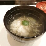 馬車道 大かわ - 鱧とジュンサイ　冬瓜