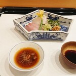 馬車道 大かわ - シマアジ、マコガレイ、鮟肝