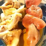 宇ち多゛ - ナマのナンコツとハツ一本ずつお酢です