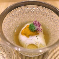 祇園 にし - 長芋そうめんと利尻のうに。