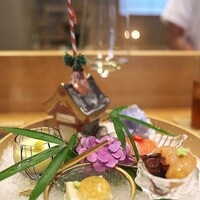 祇園 にし - 美しく彩られた八寸。