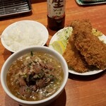麺屋 六感堂 - あじフライ定食＋なめろう増し