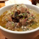 麺屋 六感堂 - あじフライ定食＋なめろう増し