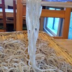 手打ちそば くるみの木 - ビョンビョン伸縮性がある蕎麦