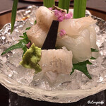 御料理 寺沢 - 星鰈､星鰈縁側､穴子焼霜造り