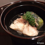 御料理 寺沢 - 目抜に賀茂茄子の炊合せ