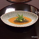 御料理 寺沢 - 自家製海胆醤油で味わう水無月豆腐