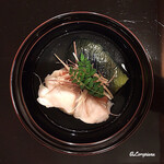 御料理 寺沢 - 目抜に賀茂茄子の炊合せ