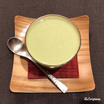 御料理 寺沢 - 抹茶のブラマンジェと水羊羹