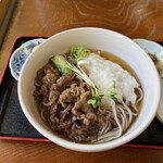 まいどや食堂 - とろろと甘辛牛肉の冷しそば