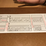 グルメ回転寿司 函太郎 - 持ち帰りの注文表