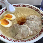 双喜紋 - ネギ抜き、ニンニク・辛味アリアリ
      の超コッテリ仕様＋味付けたまごトッピング