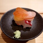 寿しの吉乃 - 真鯛とカラスミ