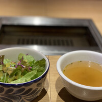 神楽坂焼肉 Kintan - サラダ、スープ