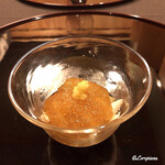 御料理 寺沢 - 菱蟹と芋茎の黒酢ｼﾞｭﾚ掛け