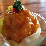 ヒルトコ カフェ - 豆腐だんご甘酢餡かけ