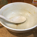 Taiwan Ramen Sen - 辛いけど最後スープを飲み干して完食しました。