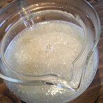 染地台 藪蕎麦 - お粥？そばがき？の様な蕎麦湯でしめる。