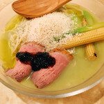 鶏ポタ ラーメン THANK - 7月の限定メニュー　アスパラーメン