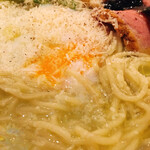 鶏ポタ ラーメン THANK - 卵黄混ぜてさらに美味しい