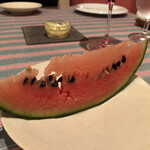 restaurant Noël - 口直しのスイカ。
