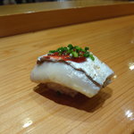 天寿し - タチウオ・・梅肉で・・。