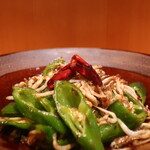 こころや - 万願寺唐辛子のしらすおかか炒めアップ