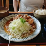 林牧場 福豚の里 とんとん広場 - ポークステーキ(ガーリック、きのこ、しょうが)　1650円