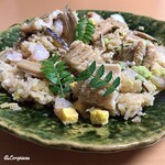 御料理 寺沢 - 穴子と海老のちらし寿司