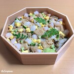 御料理 寺沢 - 穴子と海老のちらし寿司