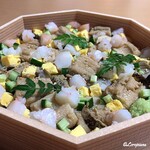 御料理 寺沢 - 穴子と海老のちらし寿司