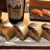 鮨 航 - なかなか見事な鯖棒寿司＾＾ハーフでお願い♬