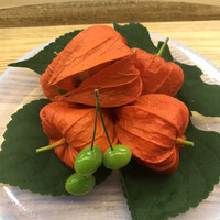 赤坂 菊乃井 - 昼懐石１２１００円。八寸。ほおづきに包まれています(^｡^)。「可愛い〜」と、他のお客様から声が漏れていました(^｡^)