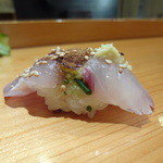 天寿し - アジ・・これも絶品・・。