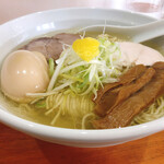 鶏中華そば だまや - 塩ラーメン大盛　味玉