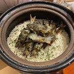 銀座 しのはら - 琵琶湖産 鮎、古琵琶湖層米の土鍋ご飯