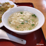 中華食堂和田 - 豆腐と榎茸入りの蛋花湯
