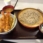 Tendon Tenya - 上天丼+ソバ　1,000円