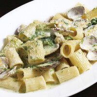 青海苔とアサリのリガトーニ