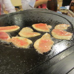 森のおはな - まずは、カモ肉で焼肉