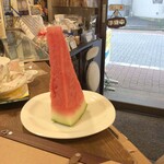 かんだデザート - おすそ分けで頂いたスイカ