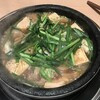 Mansakuya - すき焼き風もつ鍋1,380円、豆腐110円×2人前（調理後）