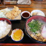 お食事処 峠 - 峠定食（そば）ご飯大盛（笑）