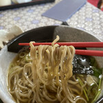 こばると - お蕎麦は少し縮れていました