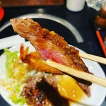 Shabu Shabu Sukiyaki Shabujin Sakai Suji Hommachi - ステーキはミディアムレア加減が絶妙