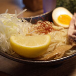 パイタンラーメン キャトル 鷹匠 - 塩レモンつけ麺