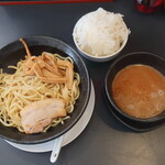 横浜家系源家らーめん - つけメン 並 サービスのライスつき　７５０円